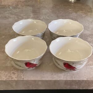 Set of 4 HOLIDAY WISHES Design Bowls